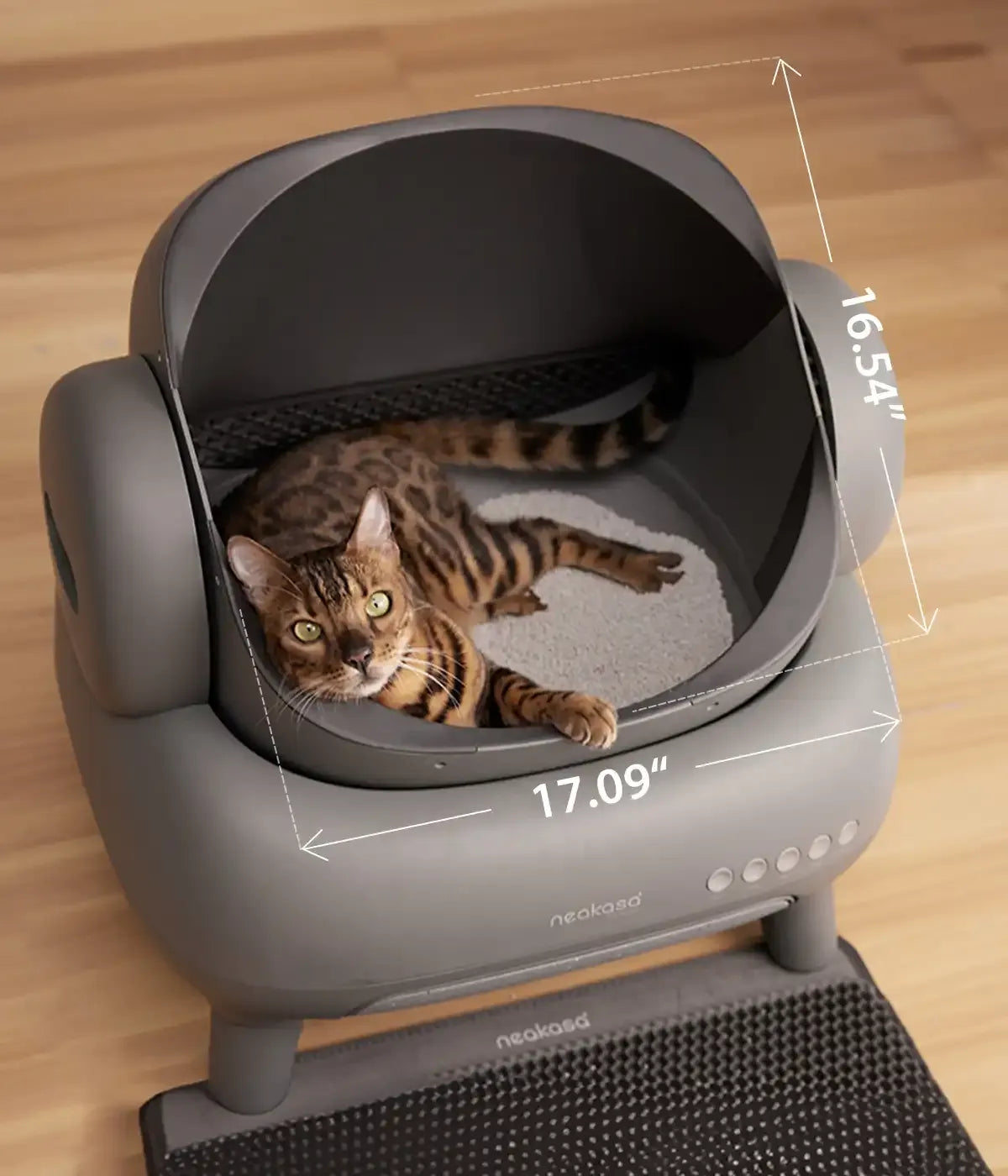 Open Top Self-Cleaning Cat Litter Box